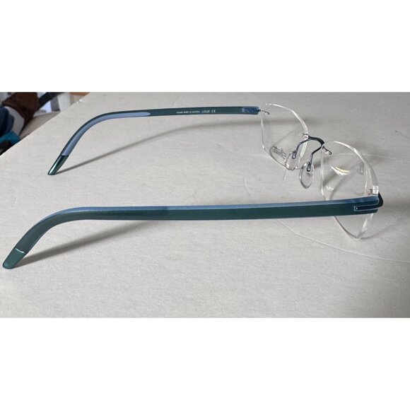 Silhouette Rimless Eyeglasses FRAMES ONLY 4406 40 6056 53-17 135 5379 Green - Picture 6 of 11